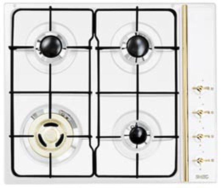 Smeg SR804EBS3 Встроенный Gas hob Белый плита