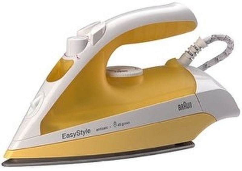 Braun EasyStyle SI 2010 Steam iron Stainless Steel soleplate Yellow