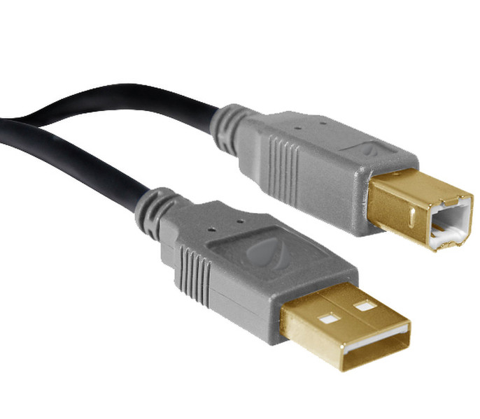 Acteck USB cable, 1.8m 1.8m USB A USB B Black USB cable