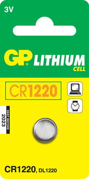 GP Batteries Lithium Cell CR1220 Lithium 3V non-rechargeable battery