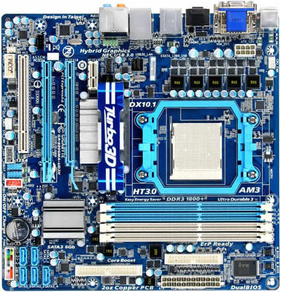 Gigabyte GA-880GMA-UD2H AMD 880G Buchse AM3 ATX Motherboard