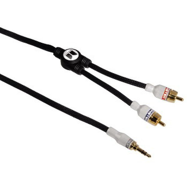 Monster Cable 00120602 2m 3.5mm 2 x RCA Black audio cable