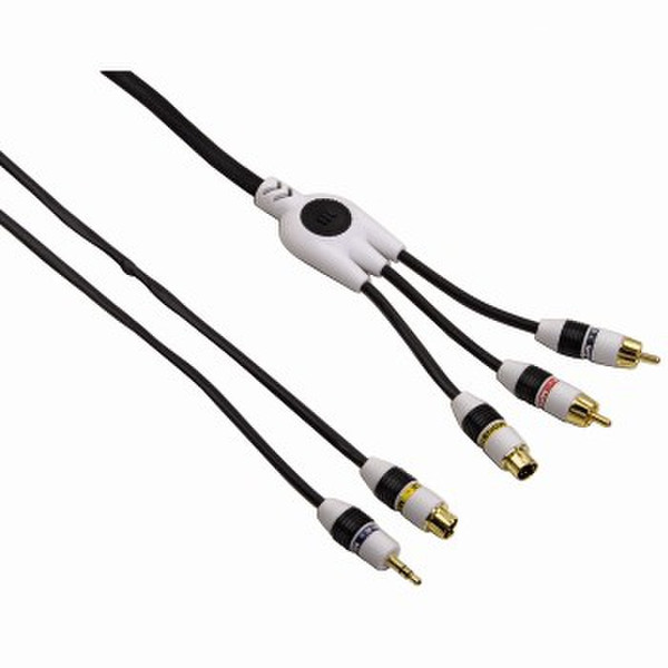 Monster Cable 00120396 3m S-Video (4-pin) + 3.5mm Black video cable adapter