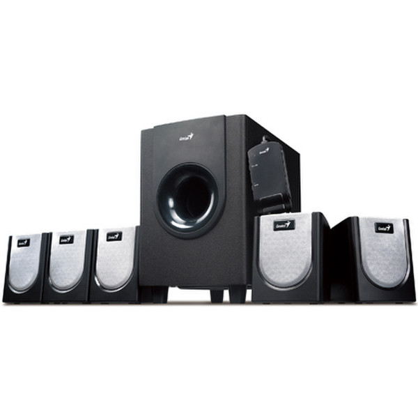 Genius SW-5.1 1800 5.1channels 55W Black,Silver speaker set