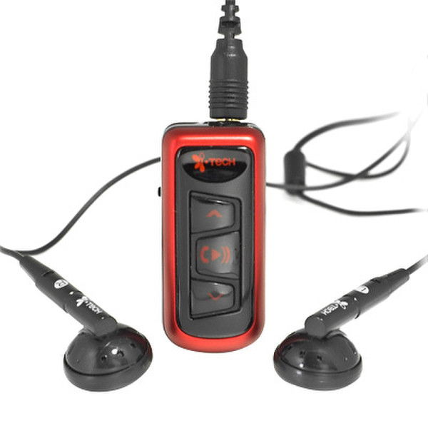 Itech Clip Music 801 Стереофонический Bluetooth Черный, Красный гарнитура мобильного устройства