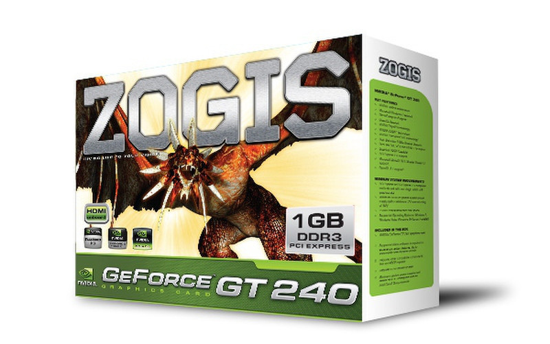 Zogis GeForce GT 240 GeForce GT 240 1ГБ GDDR3