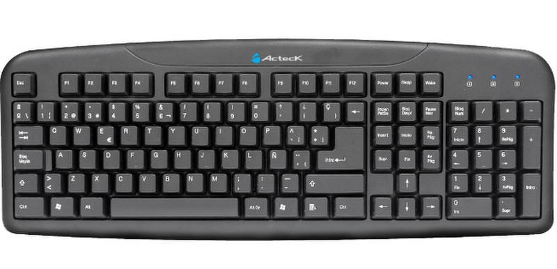 Acteck AT-2800 PS/2 QWERTY Black keyboard