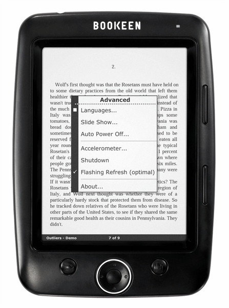 Bookeen Cybook OPUS 5Zoll 1GB Schwarz eBook-Reader