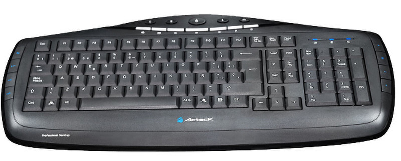 Acteck AT-6500 USB QWERTY Черный клавиатура