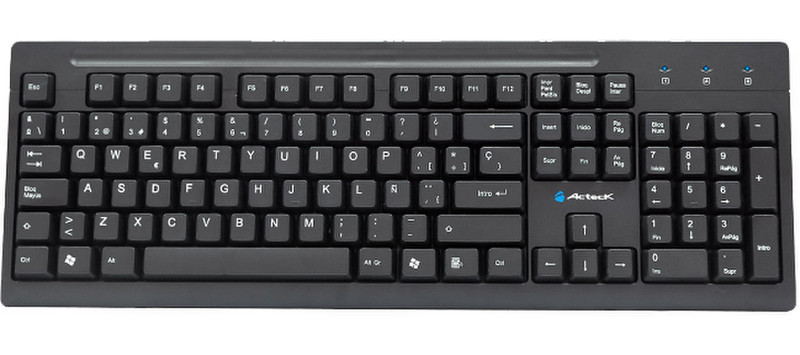 Acteck AT-2700 PS/2 QWERTY Black keyboard
