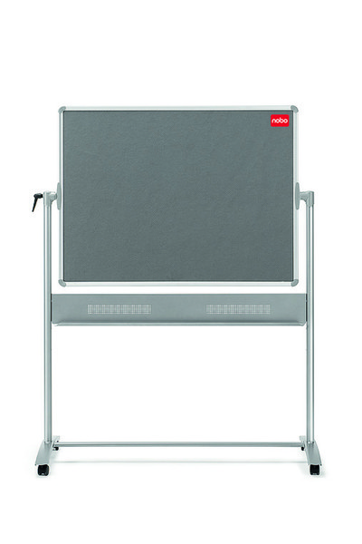 Nobo Mobile Combination Board Magnetic Steel Whiteboard/Grey Felt Noticeboard Horizontal Pivot 1200x900mm