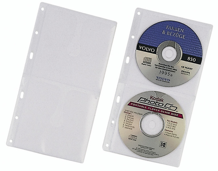 Durable 5203-19 Sleeve case 2дисков Прозрачный чехлы для оптических дисков