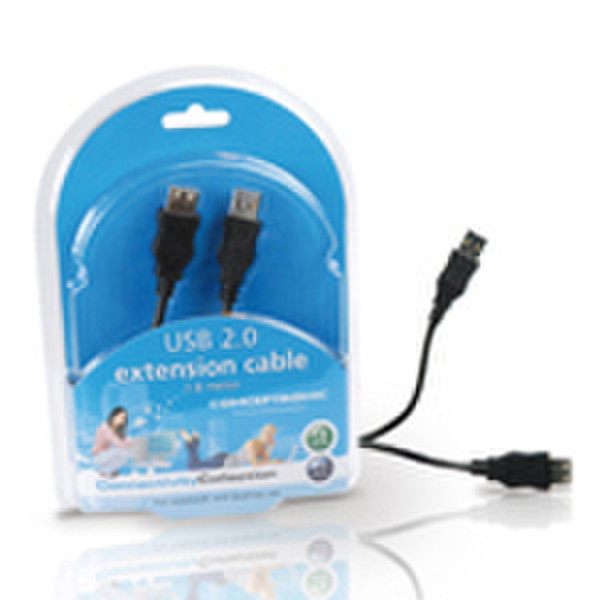Conceptronic USB 2.0 Cable (A-A) - 1.8m 1.8м Черный кабель USB