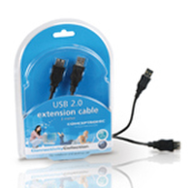 Conceptronic USB 2.0 Cable (A-A) - 3.0m 3м Черный кабель USB