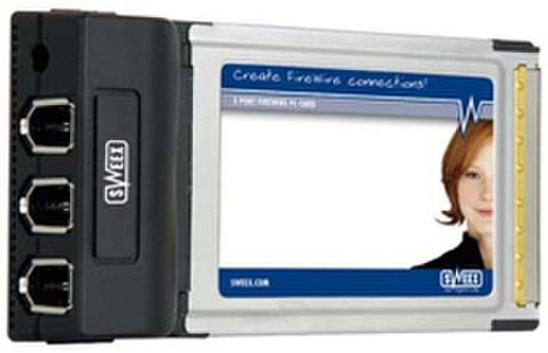 Sweex 3-Port FireWire PC Card интерфейсная карта/адаптер