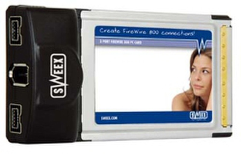 Sweex 2-Port FireWire 800 & 1-Port FireWire 400 PC Card интерфейсная карта/адаптер
