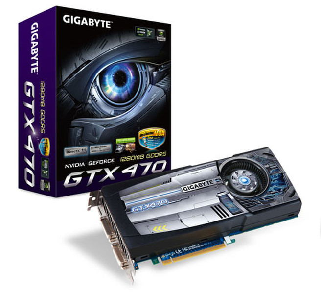 Gigabyte GV-N470UD-13I GeForce GTX 470 1.25GB GDDR5 graphics card