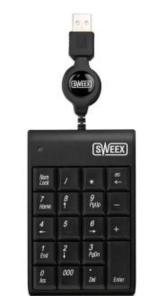 Sweex KP004 USB QWERTY Черный клавиатура