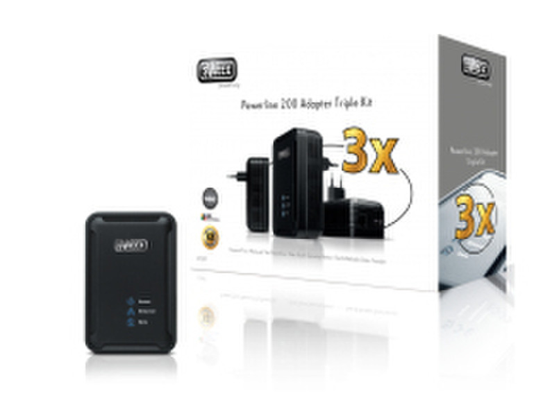 Sweex Powerline 200 Adapter Triple Kit Ethernet 200Мбит/с сетевая карта