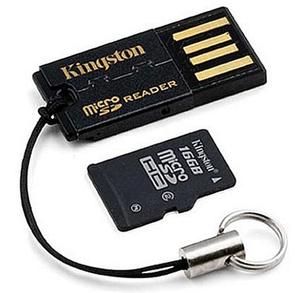 Kingston Technology 16GB MicroSDHC Card, USB microSD/microSDHC Reader 16GB MicroSDHC memory card