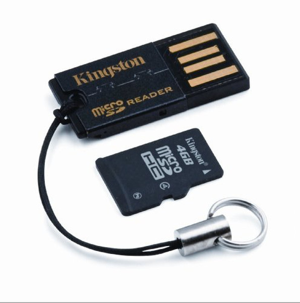 Kingston Technology 4GB MicroSDHC Card, USB microSD/microSDHC Reader 4GB MicroSDHC memory card