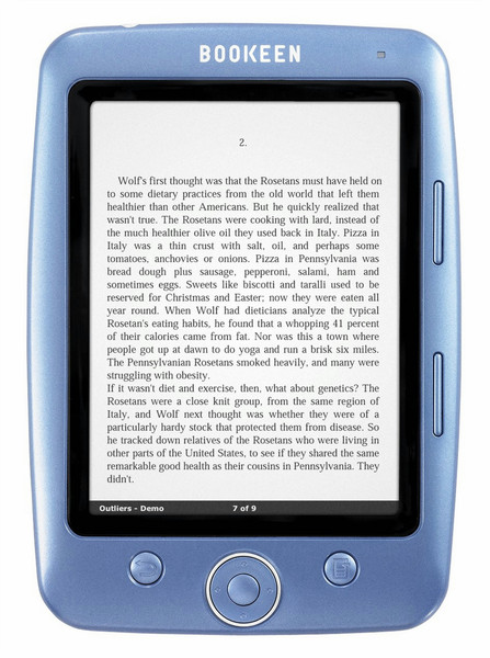 Bookeen Cybook OPUS 5Zoll 1GB Blau eBook-Reader