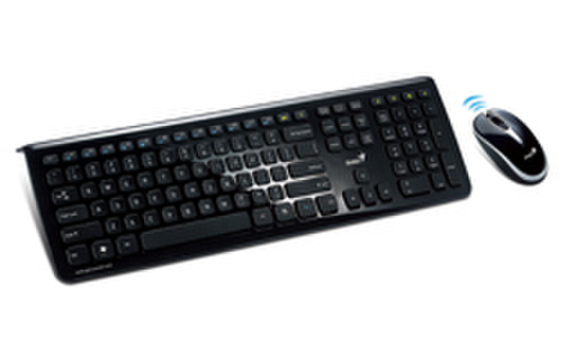 Genius SlimStar i820 Беспроводной RF QWERTY Черный клавиатура