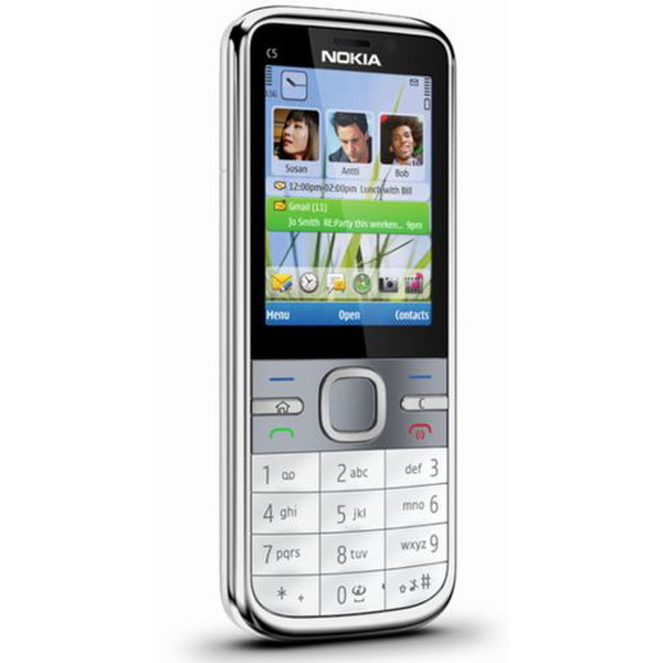 Nokia C5-00 Single SIM 0.05GB Grau, Silber Smartphone