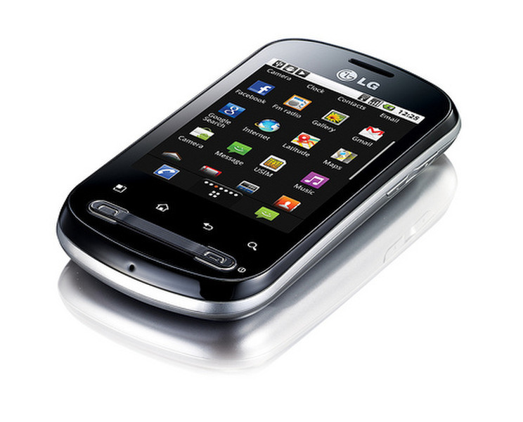 LG Optimus Me P350 Одна SIM-карта Черный, Cеребряный смартфон
