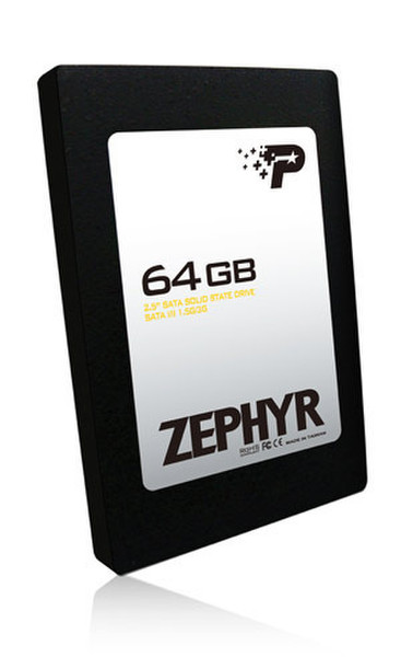 Patriot Memory Zephyr 64GB Solid State Drive Serial ATA II Solid State Drive (SSD)