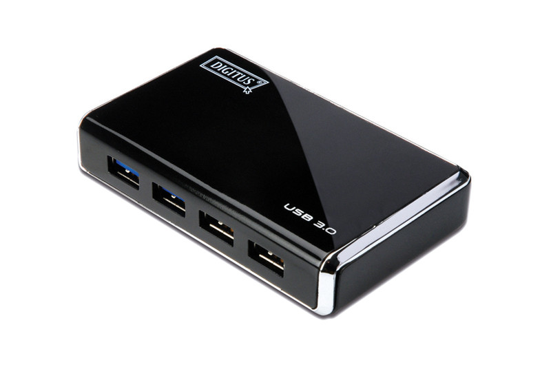 Digitus 4-port USB 3.0 Hub 5000Мбит/с Черный хаб-разветвитель