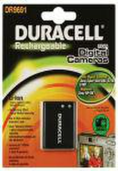 Duracell Digital Camera Battery 3.7v 770mAh 2.8Wh Lithium-Ion (Li-Ion) 770mAh 3.7V Wiederaufladbare Batterie