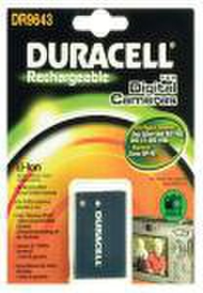 Duracell Digital Camera Battery 3.7v 1050mAh Lithium-Ion (Li-Ion) 1050mAh 3.7V Wiederaufladbare Batterie