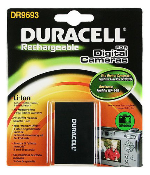 Duracell Digital Camera Battery 7.4v 1100mAh Lithium-Ion (Li-Ion) 1100mAh 7.4V Wiederaufladbare Batterie
