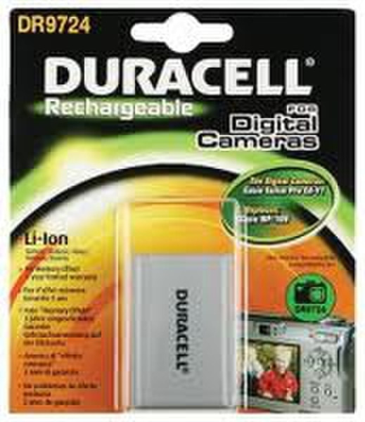 Duracell Digital Camera Battery 7.4v 1700mAh Lithium-Ion (Li-Ion) 1700mAh 7.4V Wiederaufladbare Batterie