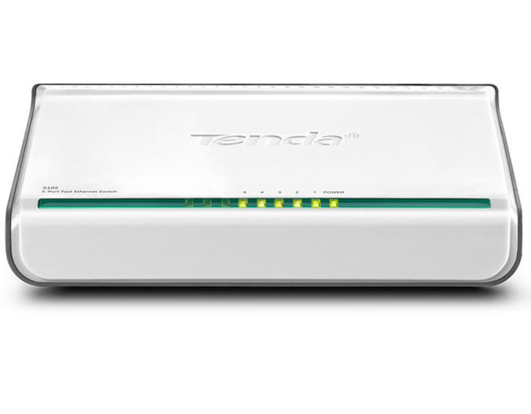 Tenda 5-Port Fast Ethernet Switch Неуправляемый Белый