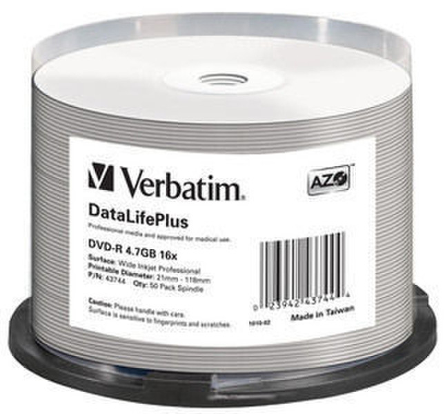 Verbatim DVD-R 16x DataLifePlus 4.7GB DVD-R 50Stück(e)