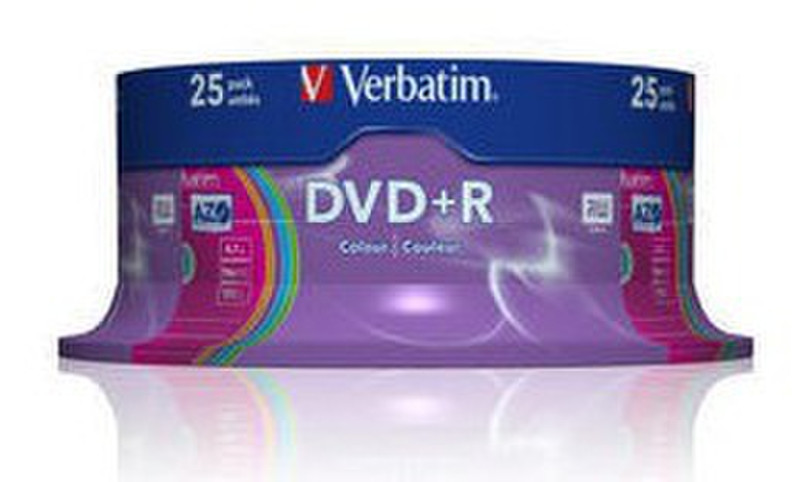 Verbatim DVD+R Colour 4.7GB DVD+R 25Stück(e)