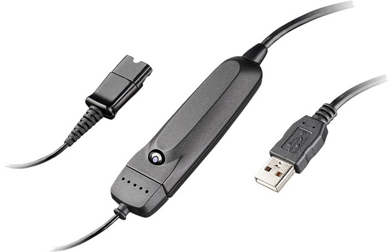 Plantronics DA40 4-p USB 2.0 A RJ-11 Black cable interface/gender adapter