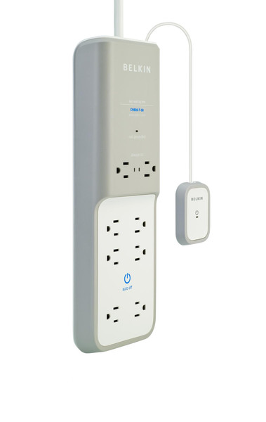 Belkin CNS08UKM-2M 8AC outlet(s) 3m Grau Spannungsschutz