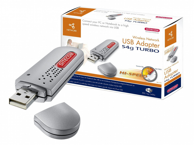 Sitecom Wireless Network USB adapter 54g Turbo 54Mbit/s networking card