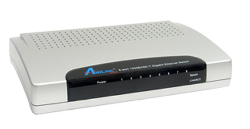 AirLink 8-Port Gigabit Ethernet Switch Неуправляемый Белый
