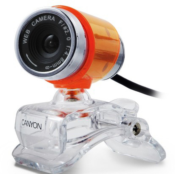 Canyon CNR-WCAM813 1.3МП 1280 x 1024пикселей USB 2.0 Оранжевый, Cеребряный вебкамера