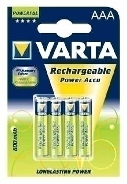 Varta System Rechargeable 4xAAA Nickel-Metal Hydride (NiMH) 1000mAh 1.2V rechargeable battery