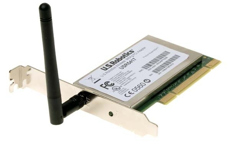 US Robotics Wireless MAXg PCI Adapter 125Mbps Internal 125Mbit/s networking card