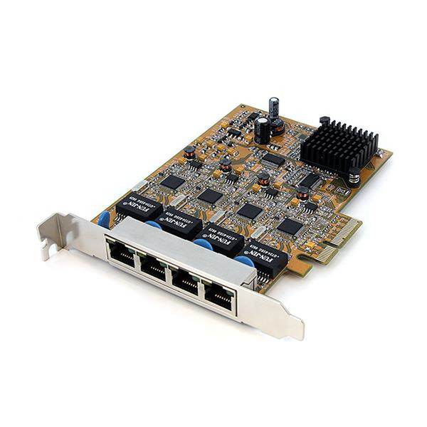 StarTech.com 4 Port Gigabit Ethernet PCI Express Netzwerkkarte - PCIe Sever Adapter