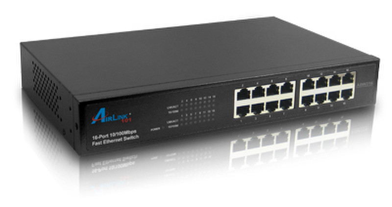 AirLink 16-port Fast Ethernet Switch Unmanaged Black