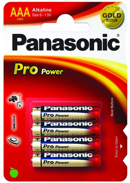 Panasonic 1x4 LR03PPG Щелочной 1.5В батарейки