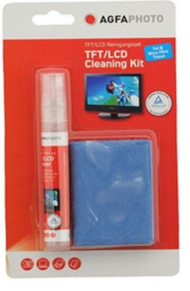 AgfaPhoto 101018 LCD/TFT/Plasma Equipment cleansing dry cloths & liquid 7ml equipment cleansing kit