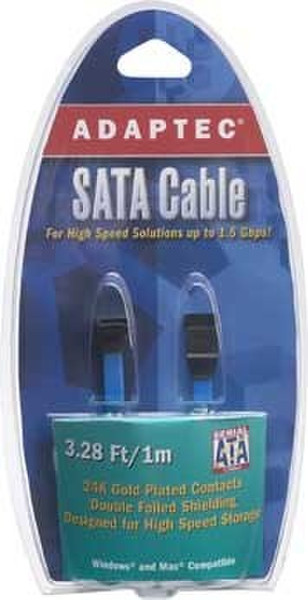 Adaptec ACK-7P-7P-SATA-RTCN-1M-R RoHS 1m Black SATA cable